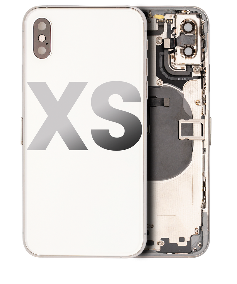 Back Housing Small Components Pre-Installed For IPhone XS (Used OEM Pull: Grade A) (Silver)