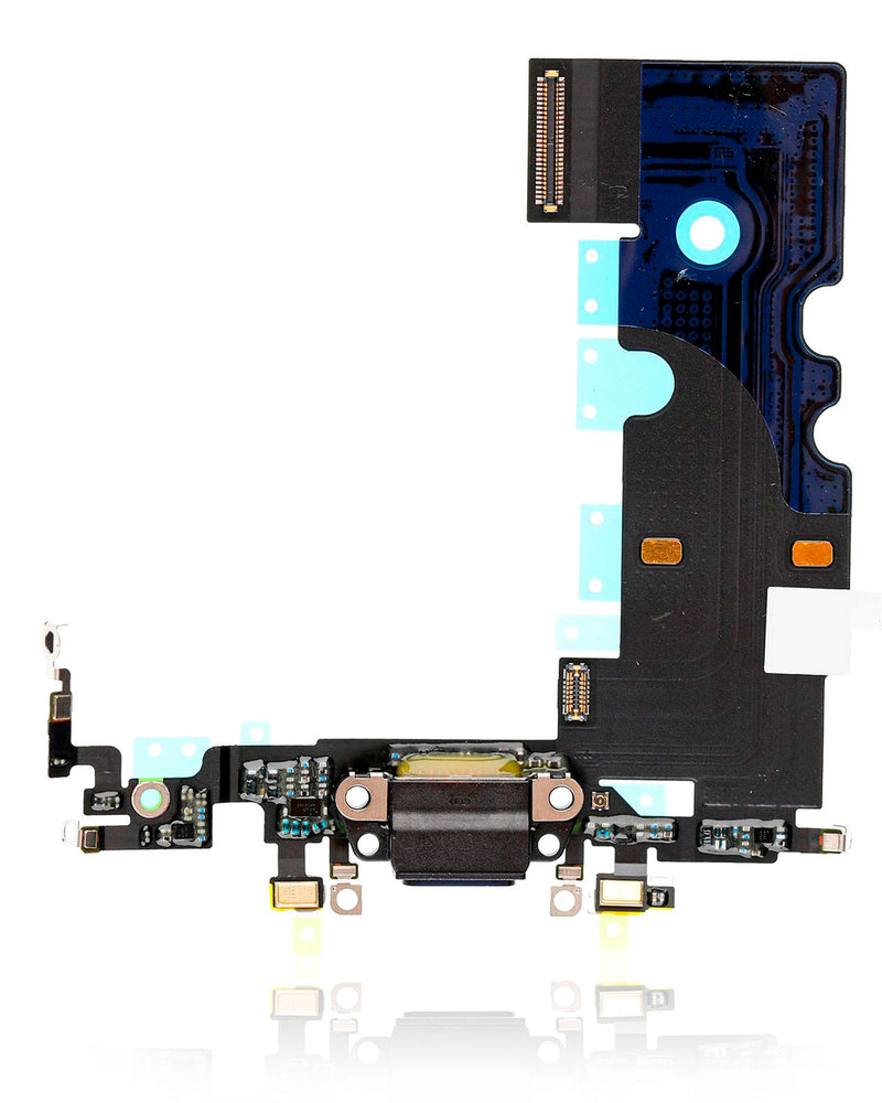 CHARGING PORT FLEX CABLE COMPATIBLE FOR IPHONE SE (2020) (PREMIUM) (BLACK)