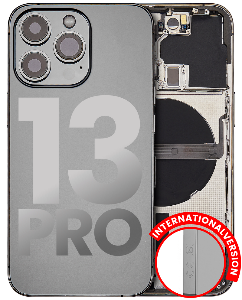 Back Housing W/ Small Components Pre-Installed Compatible For IPhone 13 Pro (International Version) (Used OEM Pull: Grade A) (Graphite)