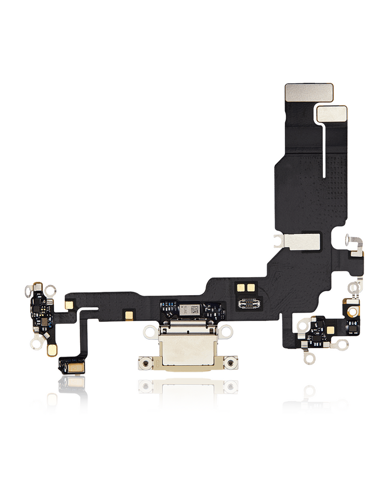 Charging Port Flex Cable Compatible For IPhone 15 (Premium) (Yellow)