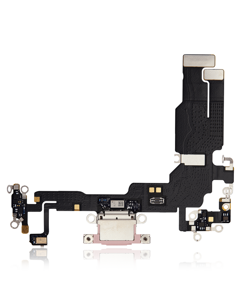 Charging Port Flex Cable Compatible For IPhone 15 (Premium) (Pink)