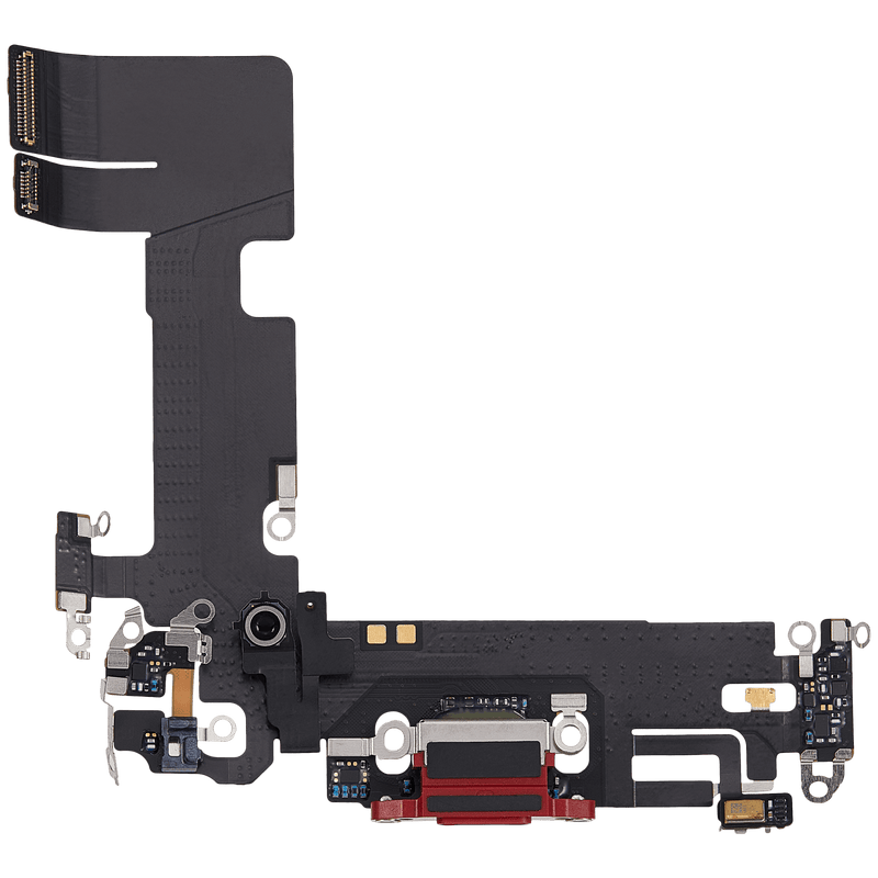 Charging Port Flex Cable Compatible For IPhone 13 (Used OEM Pull) (Red)