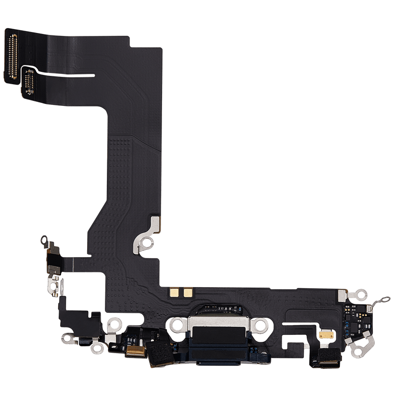 Charging Port Flex Cable Compatible For IPhone 13 Mini (Used OEM Pull) (Midnight)