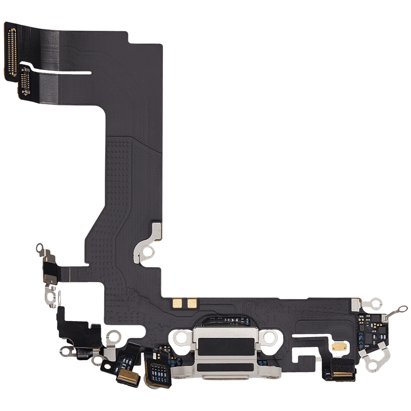 Charging Port Flex Cable Compatible For IPhone 13 Mini (Used OEM Pull) (Starlight)