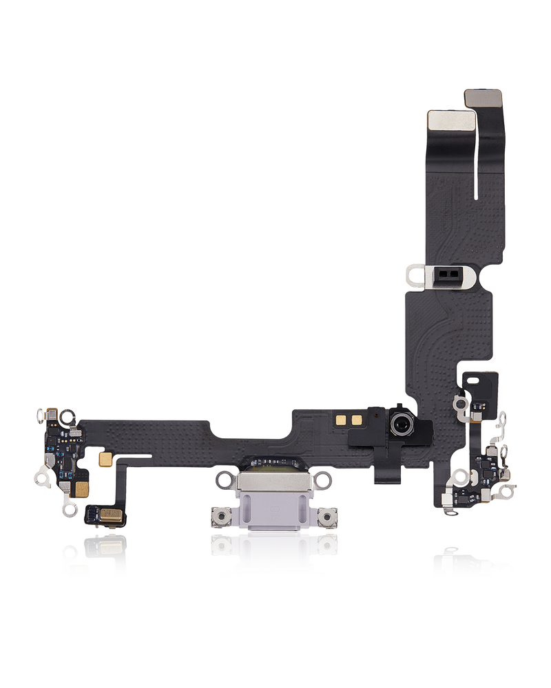 Charging Port Flex Cable Compatible For iPhone 14 Plus (Used OEM Pull) (Purple)