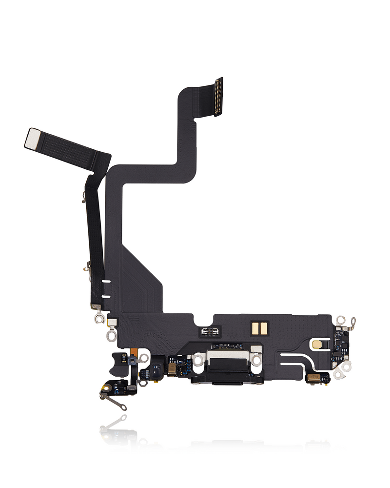 Charging Port Flex Cable Compatible For IPhone 14 Pro (Used OEM Pull) (Space Black)