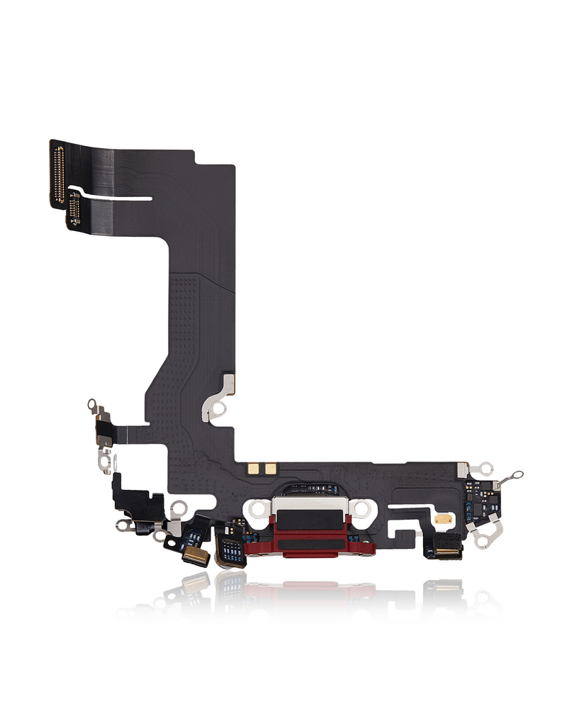 Charging Port Flex Cable Compatible For IPhone 13 Mini (Used OEM Pull) (Red)