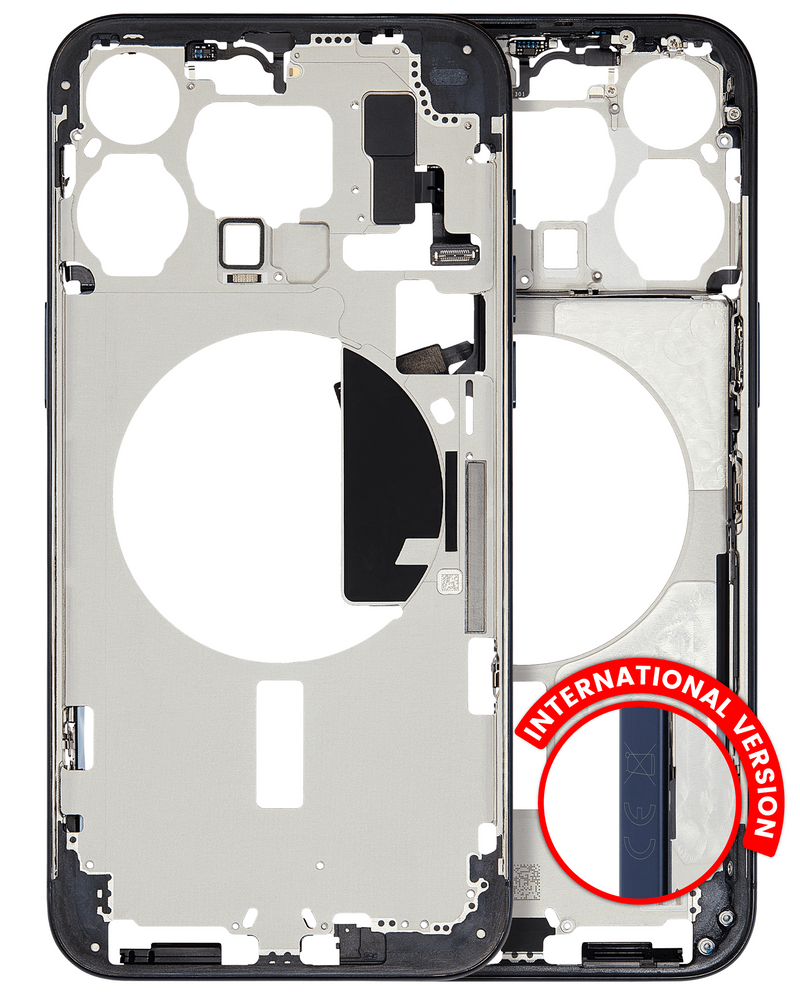 Scocca con pulsanti di accensione e volume pre-installati per iPhone 15 Pro Max (versione internazionale) (usato pari al nuovo OEM: Grado A) (Titanio Blu)