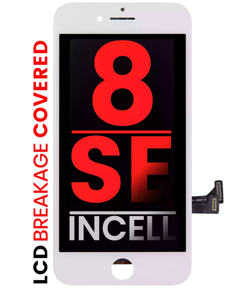 LCD Assembly With Steel Plate Compatible For iPhone 8 / SE (2020 / 2022) (Aftermarket Pro: XO7 Incell) (White)