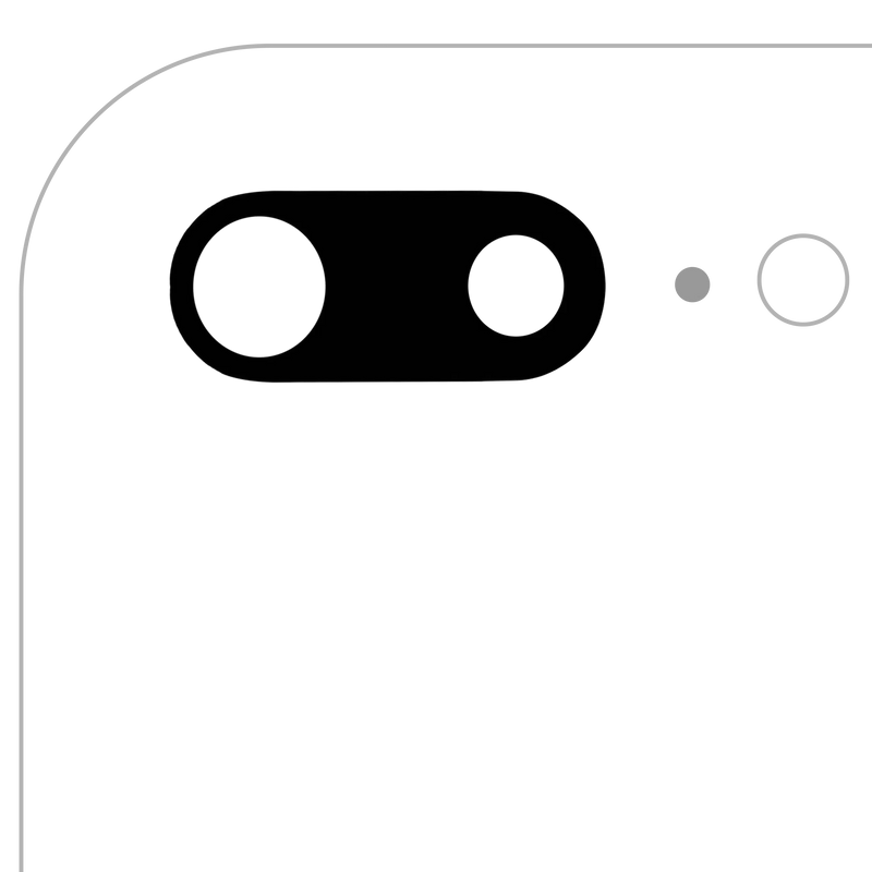 Back Camera Lens (Glass Only) With Adhesive Compatible For iPhone 7 Plus / 8 Plus (All Colors) (10 Pack) (Real Sapphire l Premium)