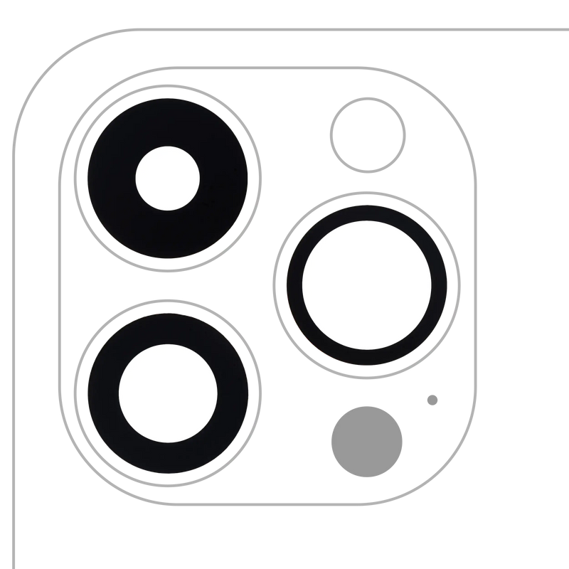 BACK CAMERA LENS (GLASS ONLY) WITH ADHESIVE FOR IPHONE 14 PRO / 14 PRO MAX (3 PIECE SET) (REAL SAPPHIRE) (PREMIUM)