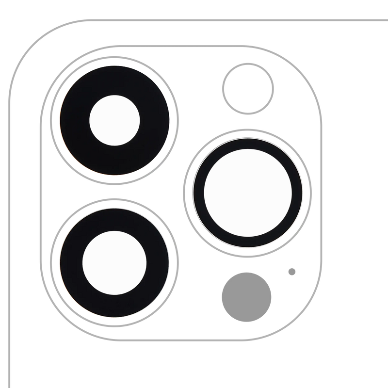 BACK CAMERA LENS (GLASS ONLY) WITH ADHESIVE FOR IPHONE 13 PRO / 13 PRO MAX (3 PIECE SET) (REAL SAPPHIRE) (PREMIUM)