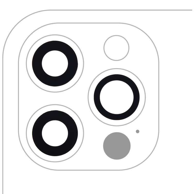BACK CAMERA LENS (GLASS ONLY) WITH ADHESIVE FOR IPHONE 12 PRO (3 PIECE SET) (REAL SAPPHIRE / PREMIUM)