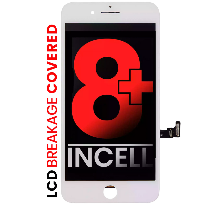LCD Assembly With Steel Plate Compatible For iPhone 8 Plus (Aftermarket Pro: XO7 Incell) (White)
