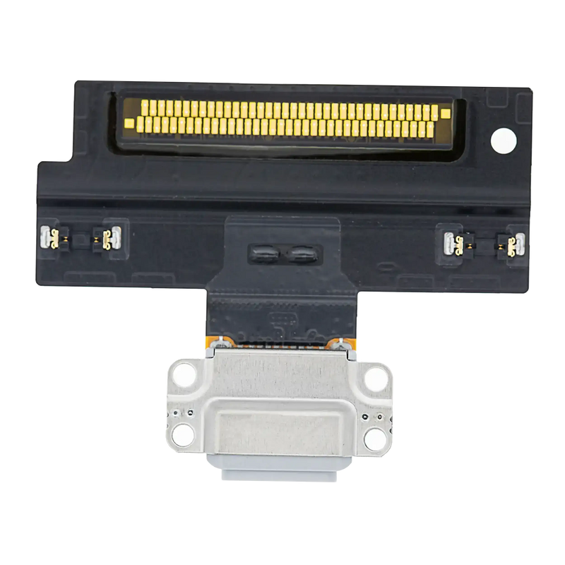 Charging Port Flex Cable Compatible For iPad Air 3 (Soldering Required) (White) (Premium) (White)