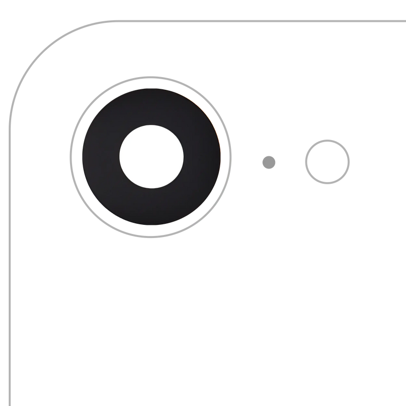 Back Camera Lens (Glass Only) With Adhesive Compatible For iPhone 16e (Real Sapphire) (Premium)