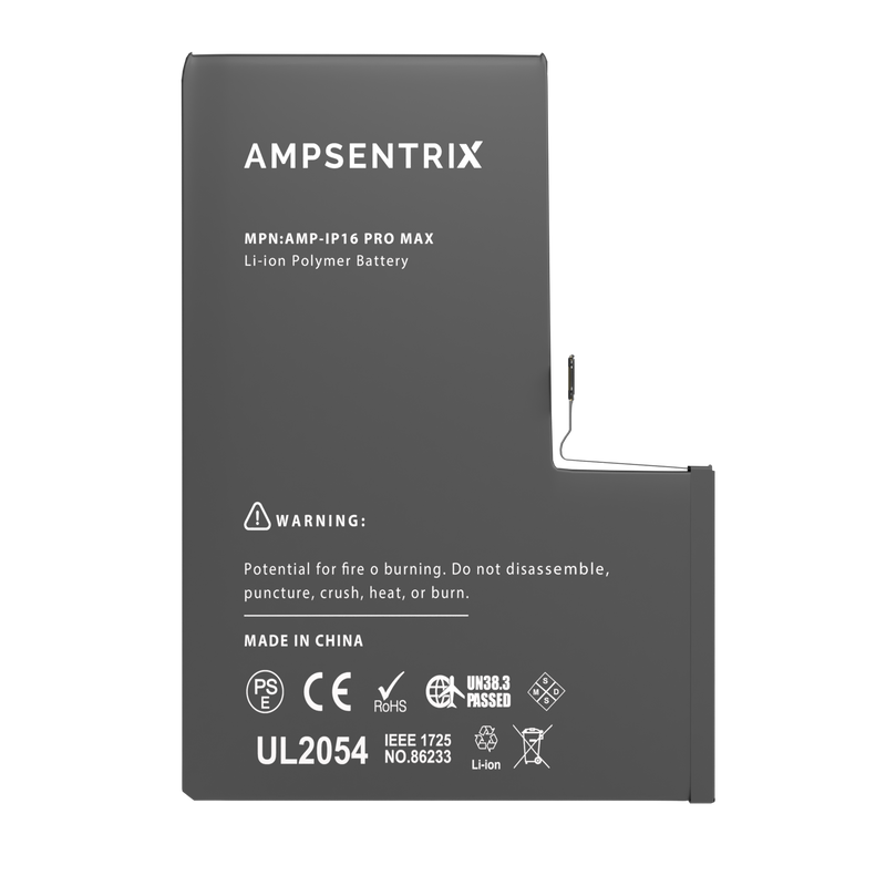 Replacement Battery Compatible For iPhone 16 Pro Max (AmpSentrix Basic)