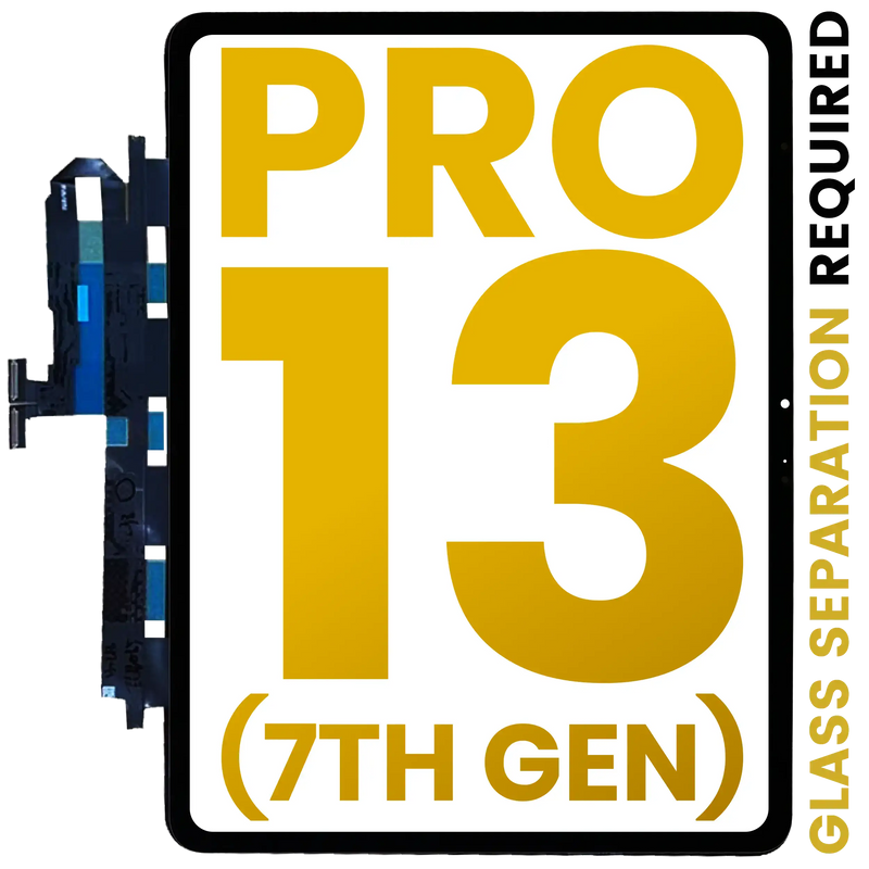 Digitizer Compatible For Compatible For iPad Pro 13" 7th Gen (2024) (Glass Separation Required) (Premium) (Black)