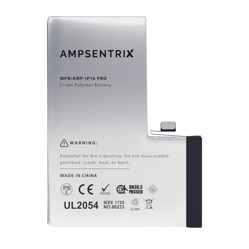 Replacement Battery Compatible For iPhone 16 Pro (AmpSentrix Basic)