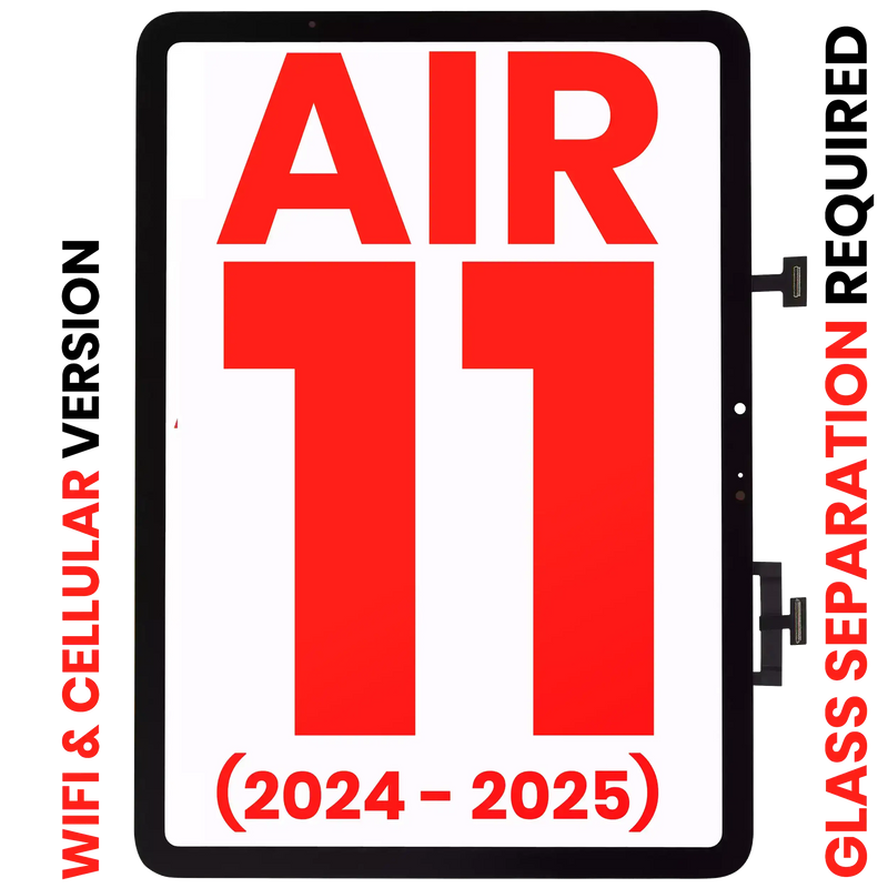 Digitizer Compatible For iPad Air 11" (2024) / Air 11" (2025) (Glass Separation Required) (WiFi / Cellular) (Aftermarket Plus) (Black)