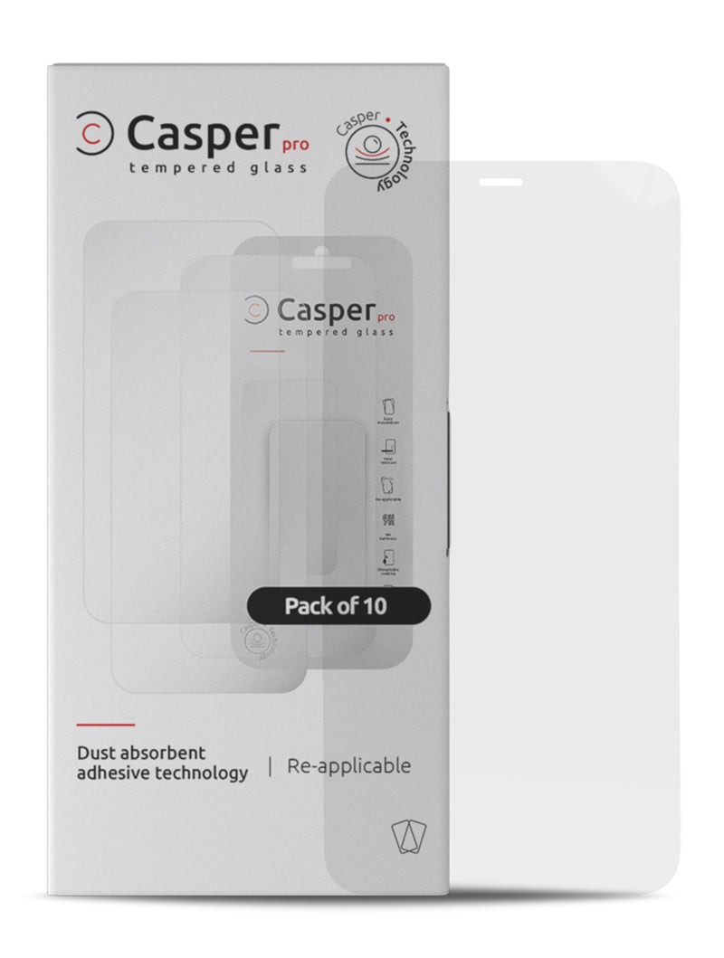 CASPER PRO TEMPERED GLASS COMPATIBLE FOR IPHONE XS MAX / 11 PRO MAX (10 PACK) (CLEAR)