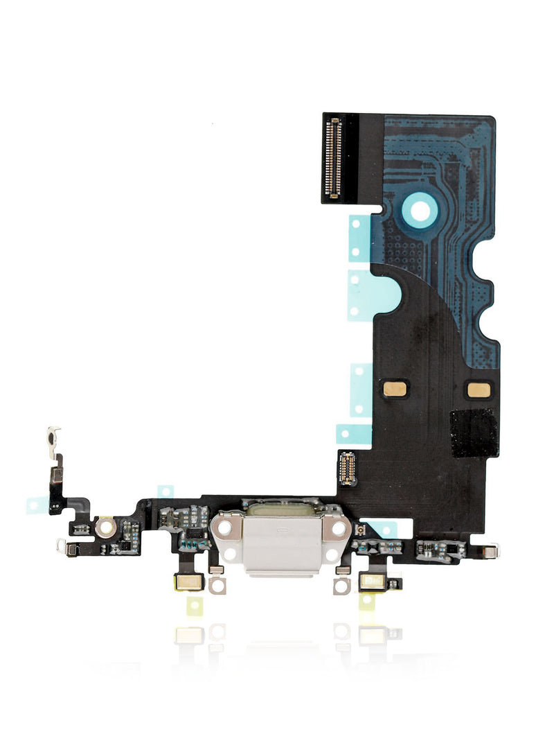 CHARGING PORT FLEX CABLE FOR IPHONE 8 (PREMIUM) (SILVER)