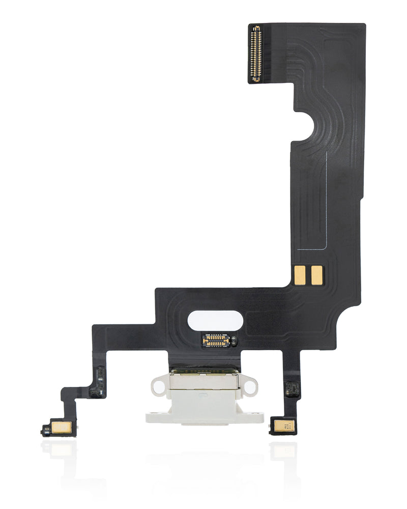 CHARGING PORT FLEX CABLE FOR IPHONE XR (PREMIUM) (WHITE)