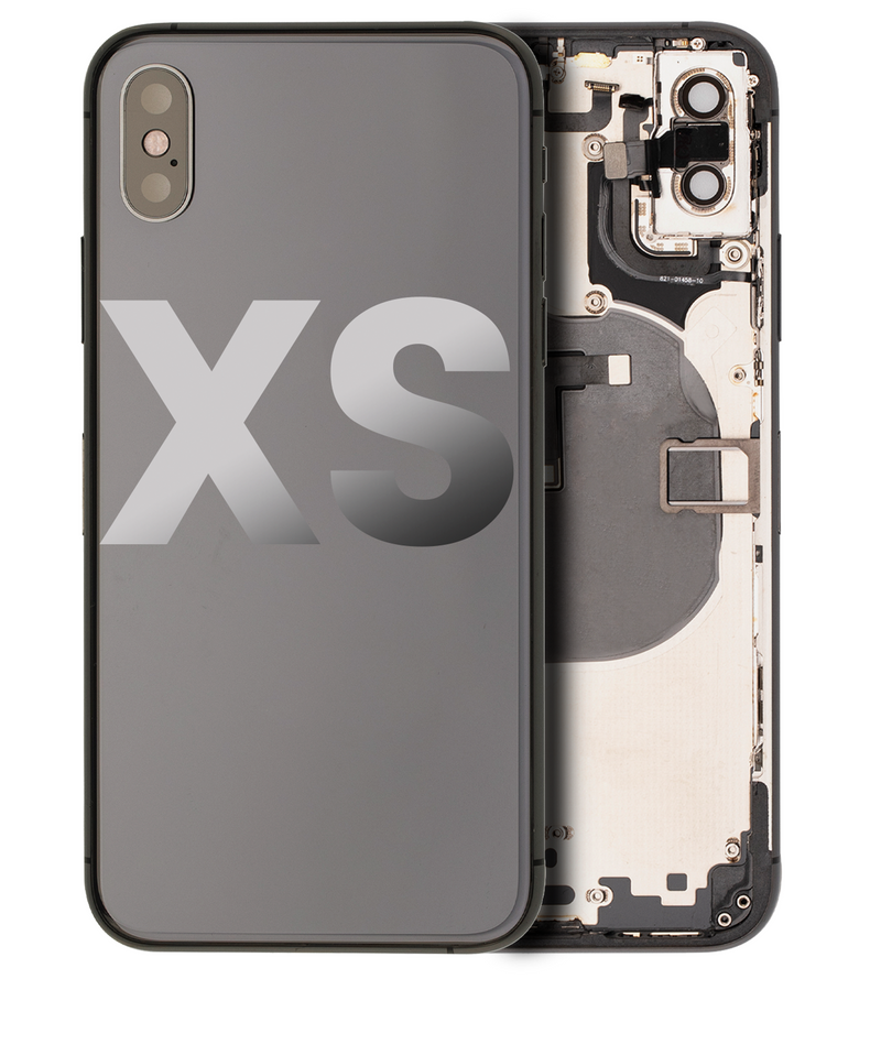 Back Housing Small Components Pre-Installed For IPhone XS (Used OEM Pull: Grade A) (Space Gray)