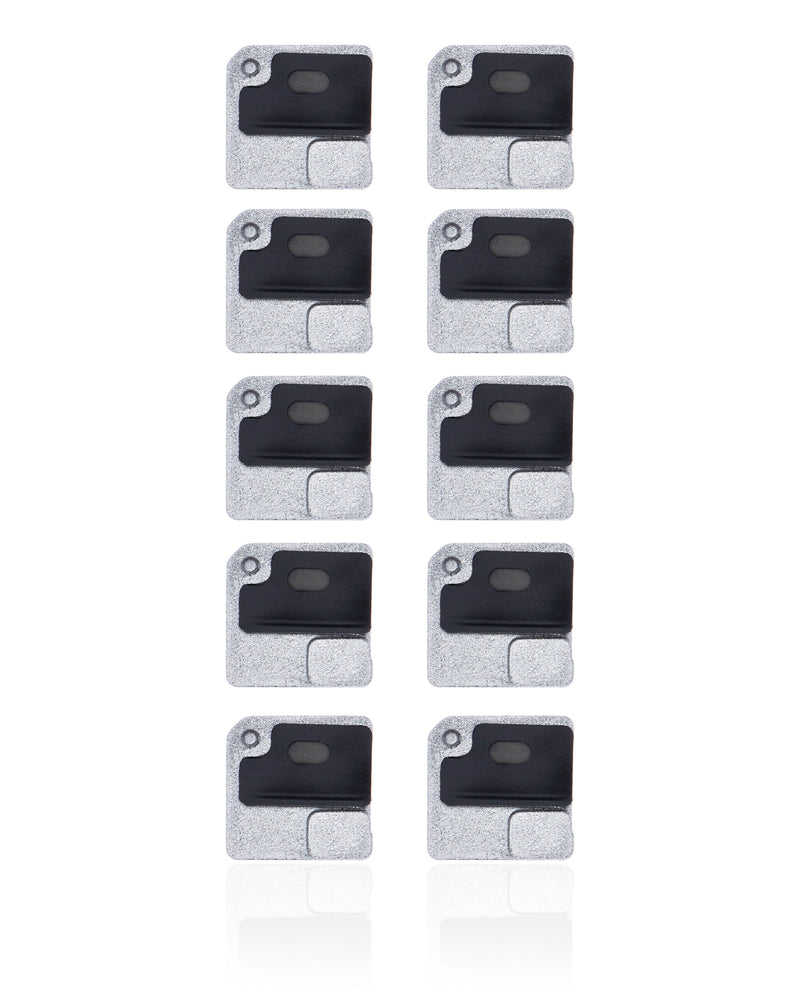 Flash Light / Power Flex Bracket With Microphone Mesh Compatible For IPhone 12 (White) (10 Pack)