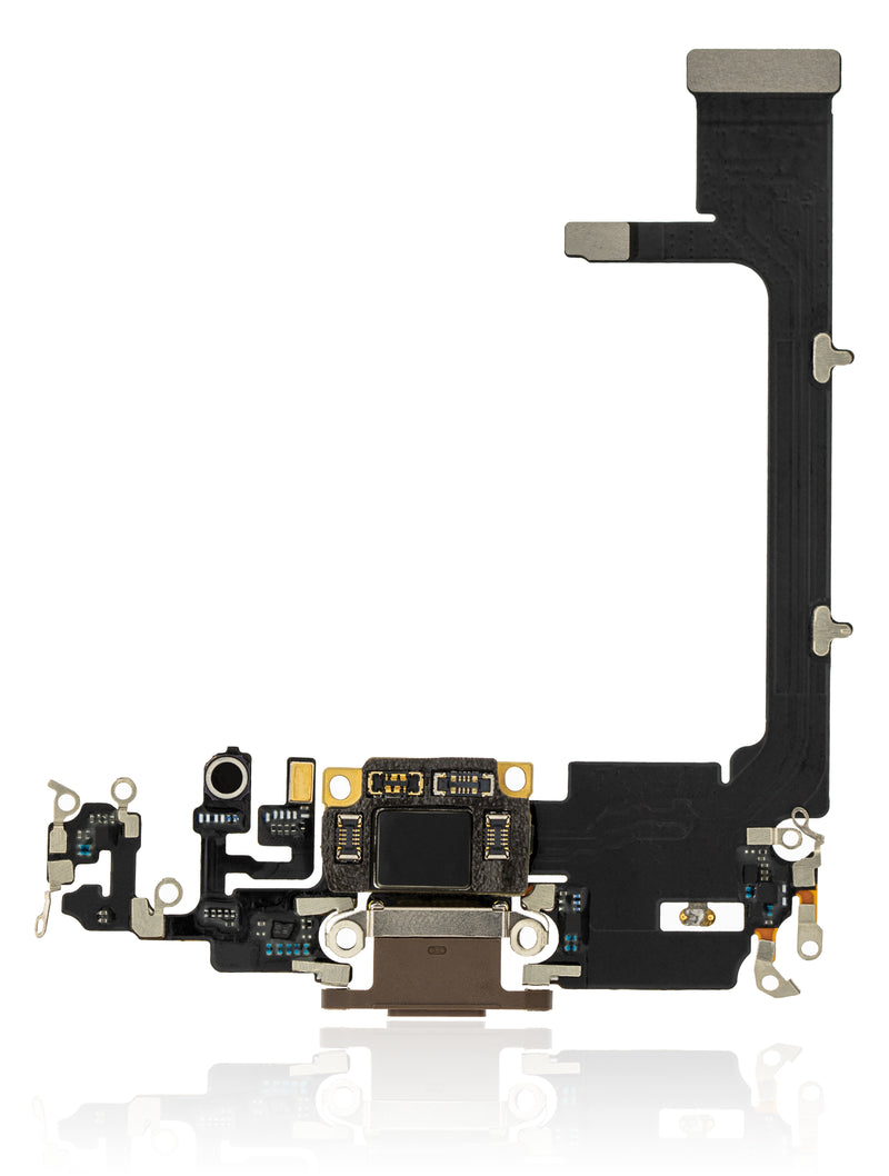 CHARGING PORT FLEX CABLE WITH BOARD FOR IPHONE 11 PRO (USED OEM PULL) (GOLD)