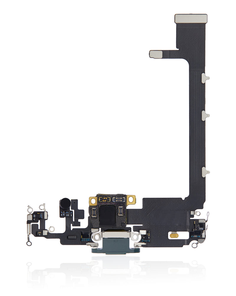 Charging Port Flex Cable With Board Compatible For IPhone 11 Pro Max (Used OEM Pull) (Midnight Green)