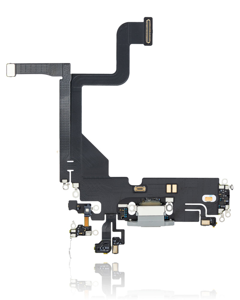 CHARGING PORT FLEX CABLE FOR IPHONE 13 PRO (USED OEM PULL) (SILVER)