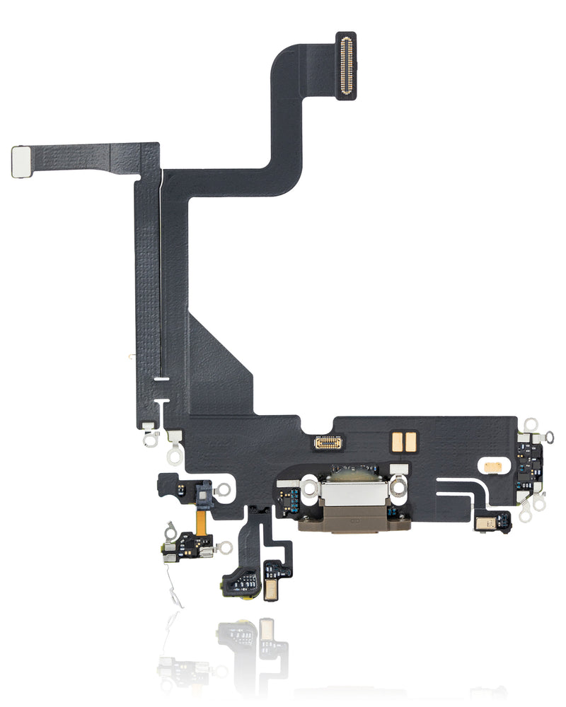 CHARGING PORT FLEX CABLE FOR IPHONE 13 PRO (USED OEM PULL) (GOLD)