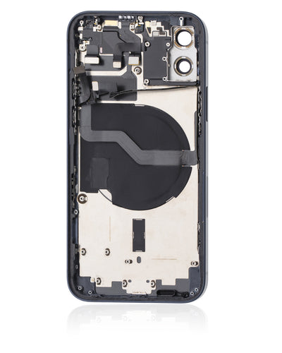 Back Housing W/ Small Components Pre-Installed Compatible For IPhone 12 (International Version) (Used OEM Pull: Grade A) (Blue)