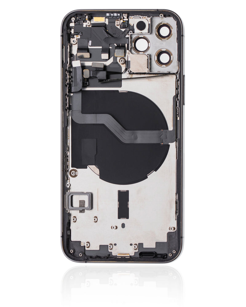 Back Housing Small Components Pre-Installed For IPhone 12 Pro (International Version) (Used OEM Pull: Grade A) (Graphite)