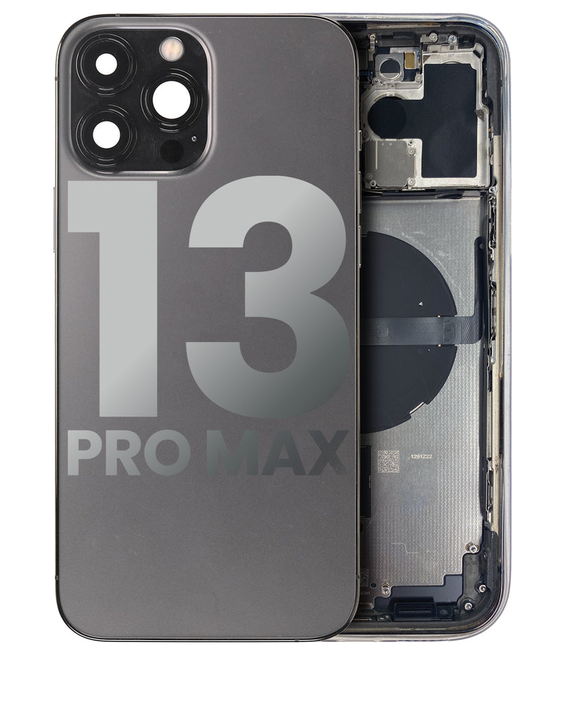 Back Housing W/ Small Components Pre-Installed For IPhone 13 Pro Max (International Version) (Used OEM Pull: Grade A) (Graphite)