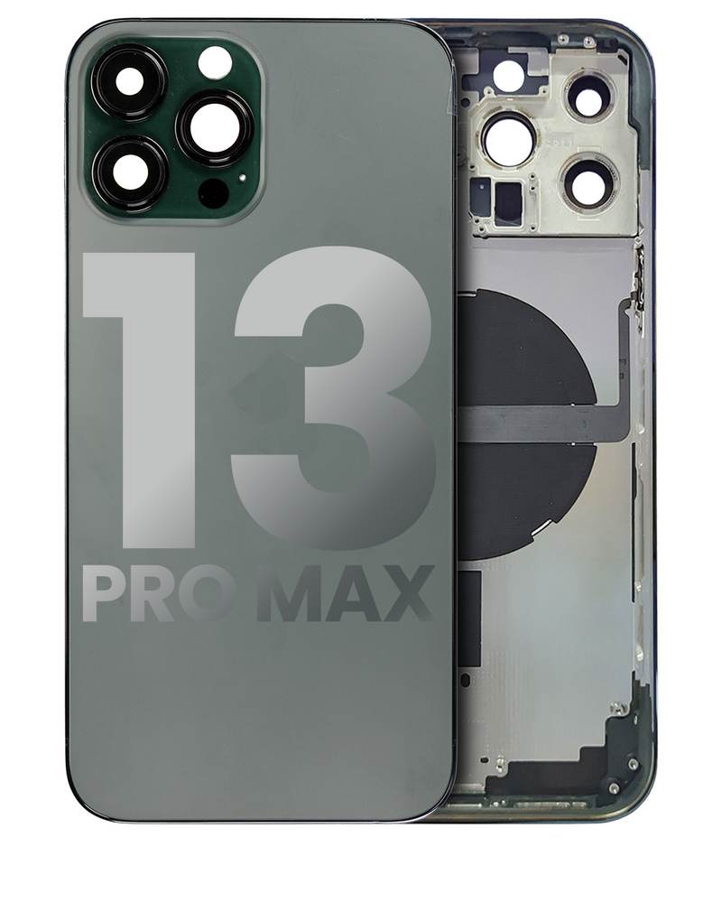 BACK HOUSING SMALL COMPONENTS PRE-INSTALLED FOR IPHONE 13 PRO MAX ALPINE GREEN ORIGINAL PULLED GRADE A