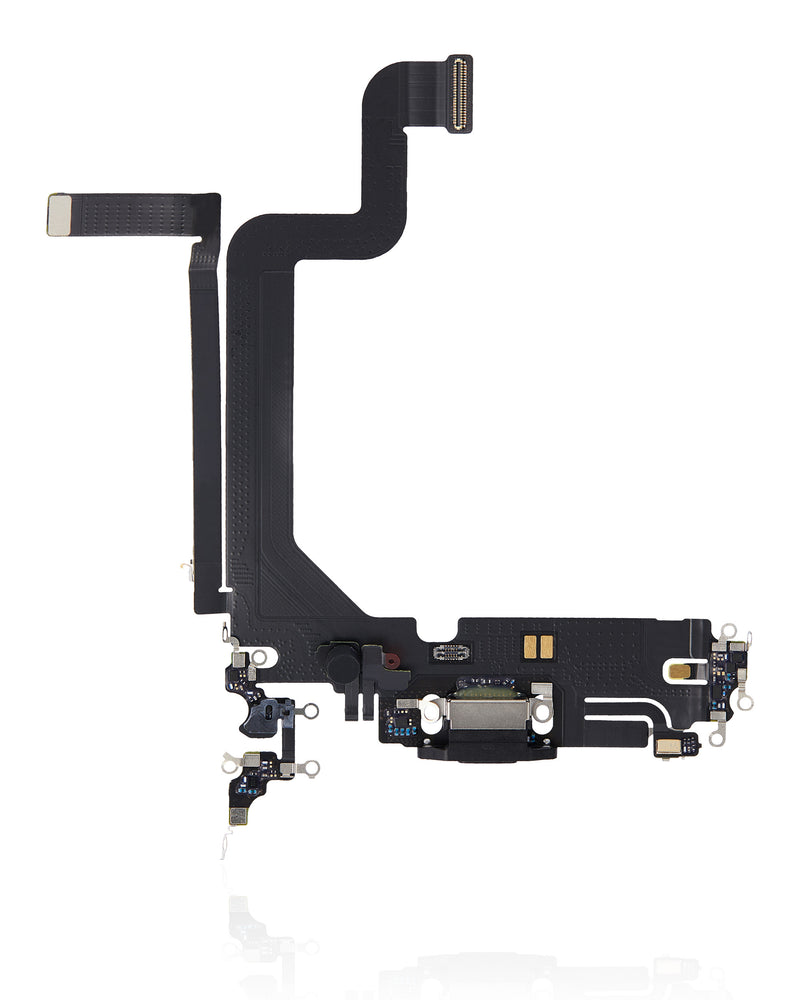 Charging Port Flex Cable Compatible For IPhone 14 Pro Max (Used OEM Pull) (Space Black)