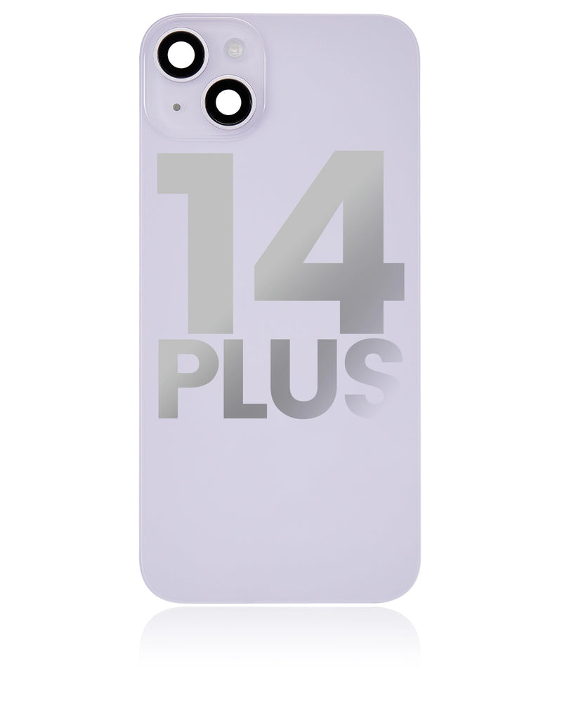 BACK GLASS HOUSING SMALL COMPONENTS PRE-INSTALLED FOR IPHONE 14 PLUS PURPLE ORIGINAL PULLED