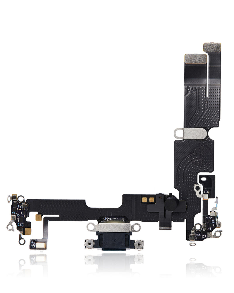 Charging Port Flex Cable Compatible For IPhone 14 Plus (Used OEM Pull) (Midnight)