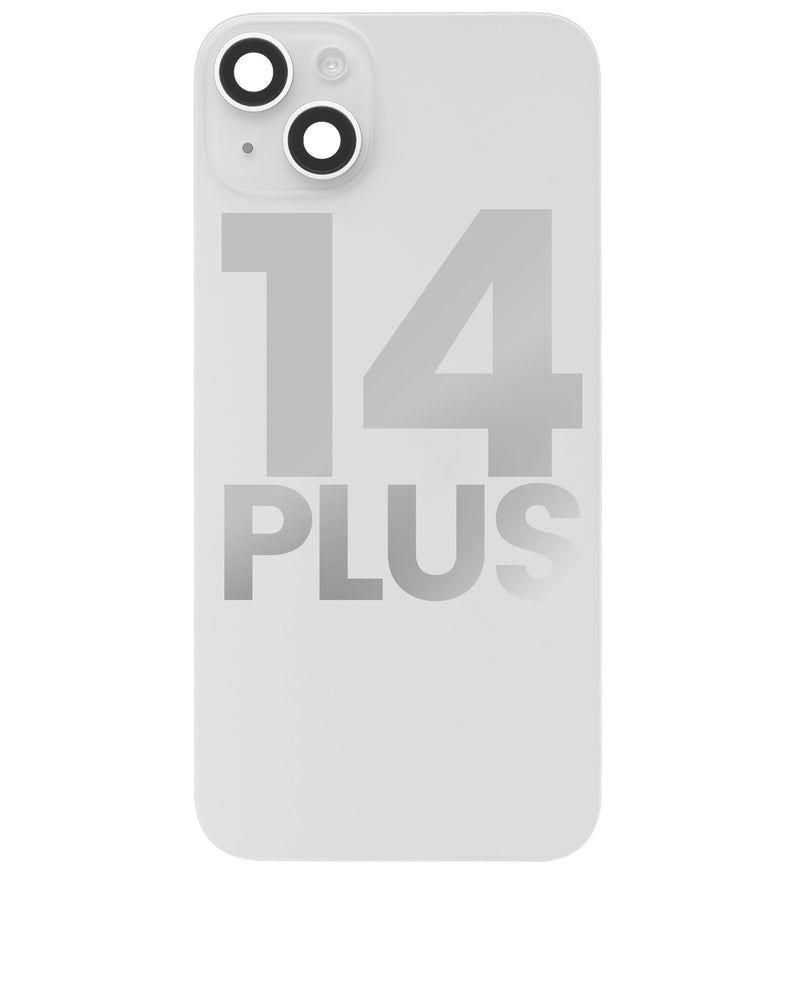 BACK GLASS HOUSING SMALL COMPONENTS PRE-INSTALLED FOR IPHONE 14 PLUS STARLIGHT ORIGINAL PULLED