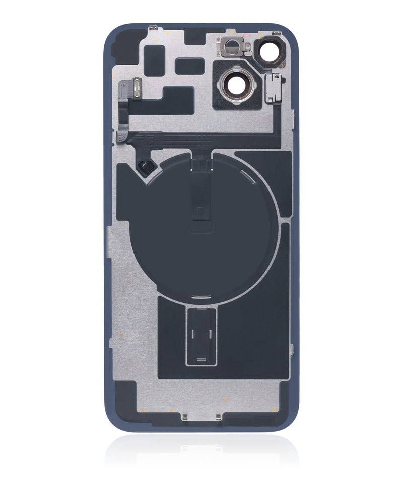 BACK GLASS HOUSING SMALL COMPONENTS PRE-INSTALLED FOR IPHONE 14 PLUS PURPLE ORIGINAL PULLED