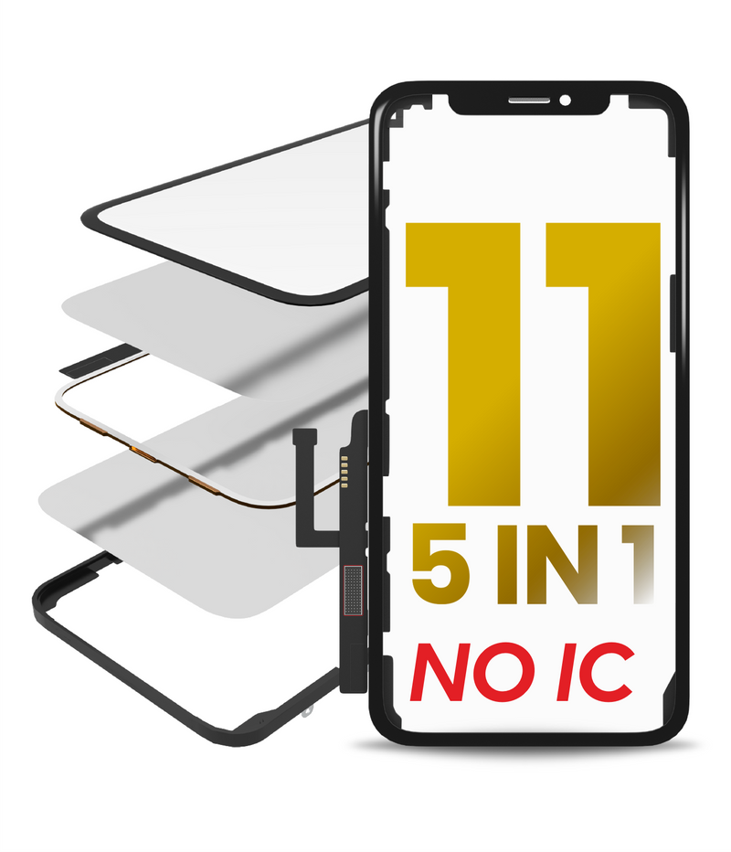 NO IC - IPHONE 11 GLASS WITH TOUCH+OCA+MESH