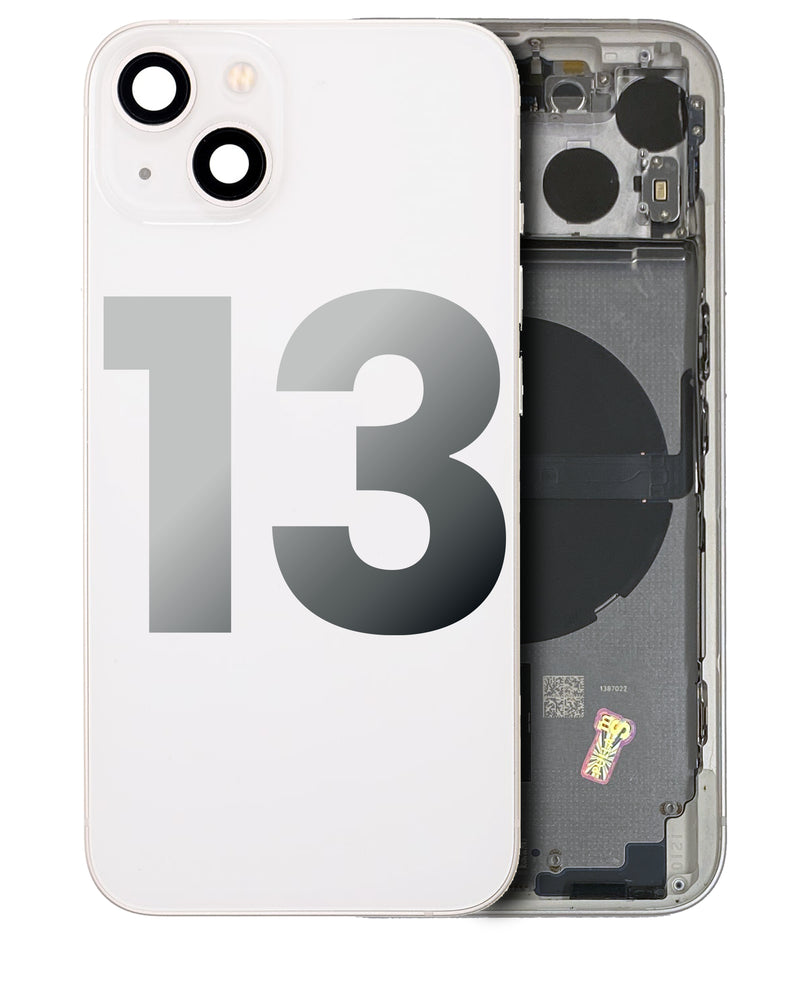 Back Housing W/ Small Components Pre-Installed For IPhone 13 (International Version) (Used OEM Pull: Grade A) (Starlight)