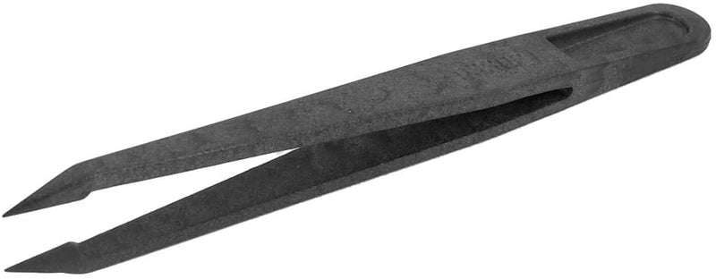 uxcell Plastic 93302 Model ESD Anti-Static Tweezer Tool, 4.5 inches, Black