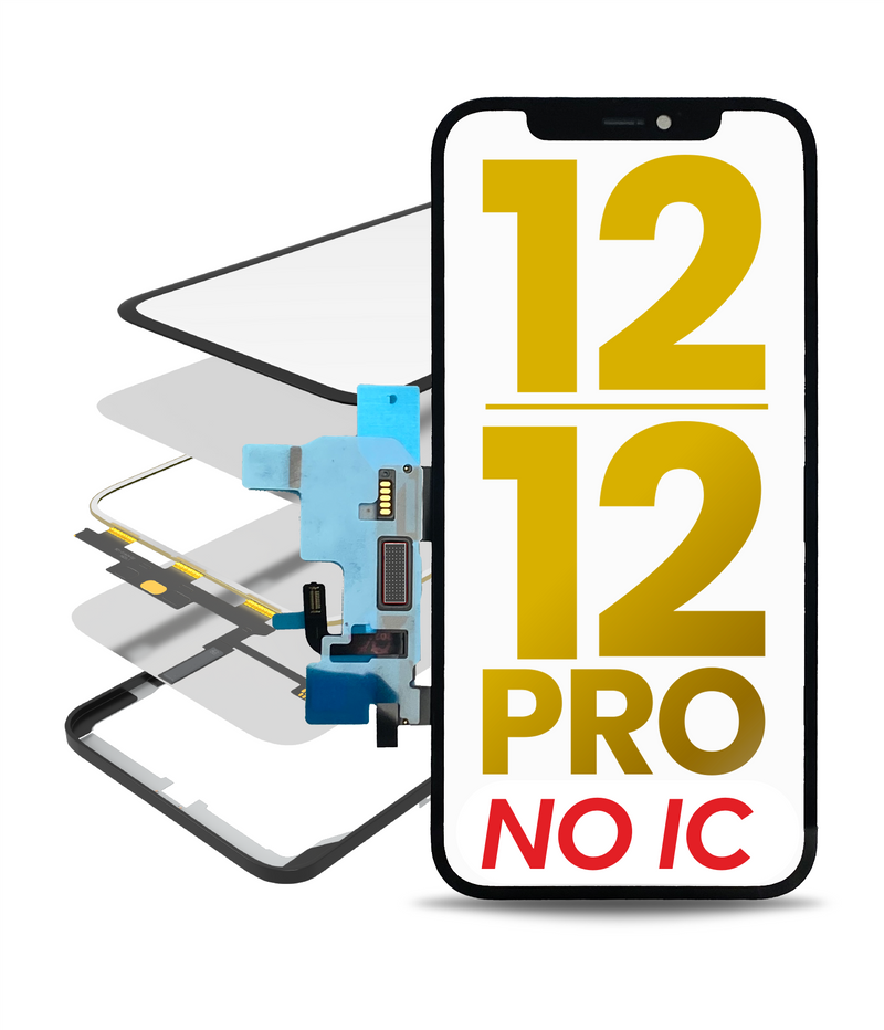 NO IC - IPHONE 12/12 PRO GLASS WITH TOUCH+OCA+MESH