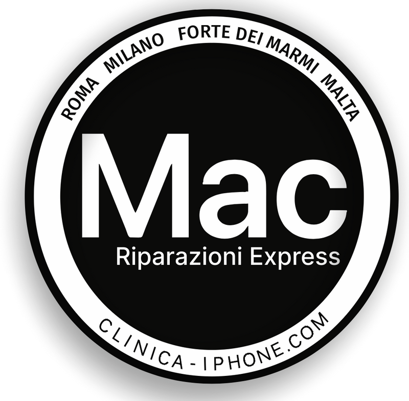 insegna circolare Mac Repair Shop - 70x70 cm luminosa a Led